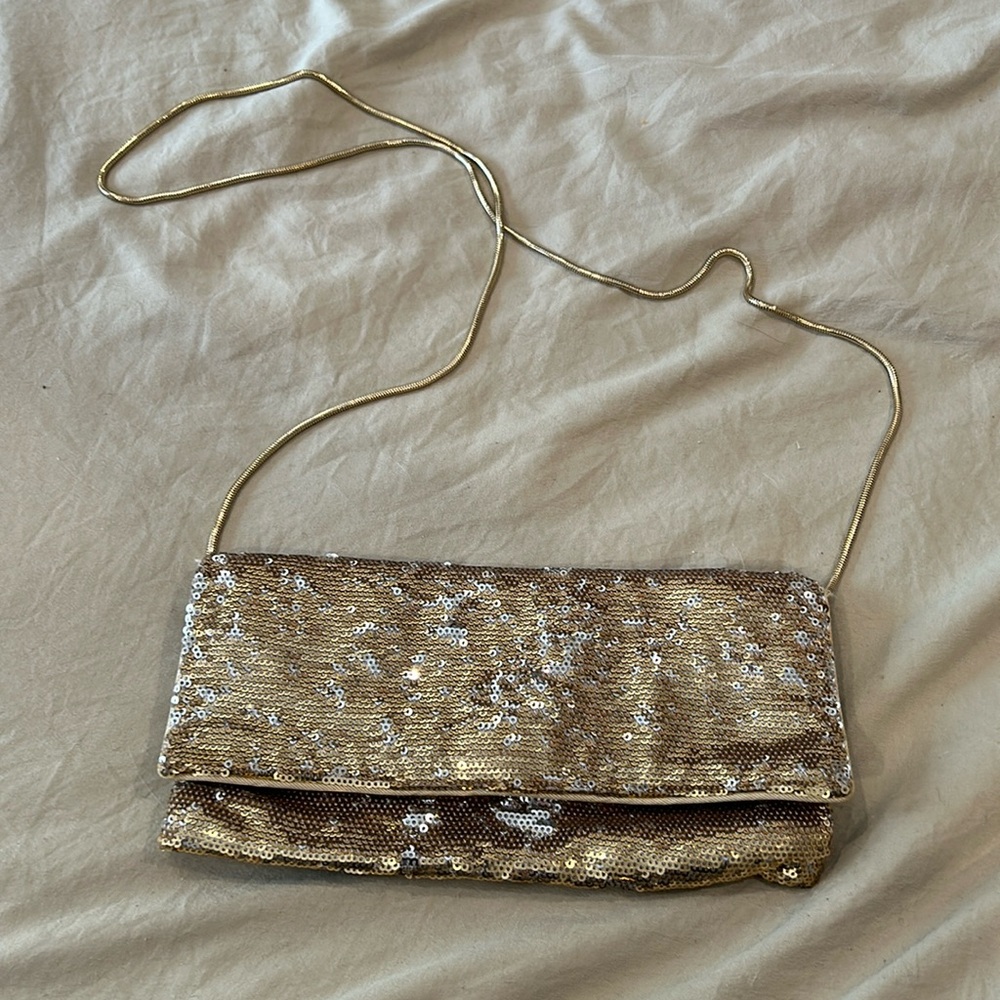 BCBG beaded clutch